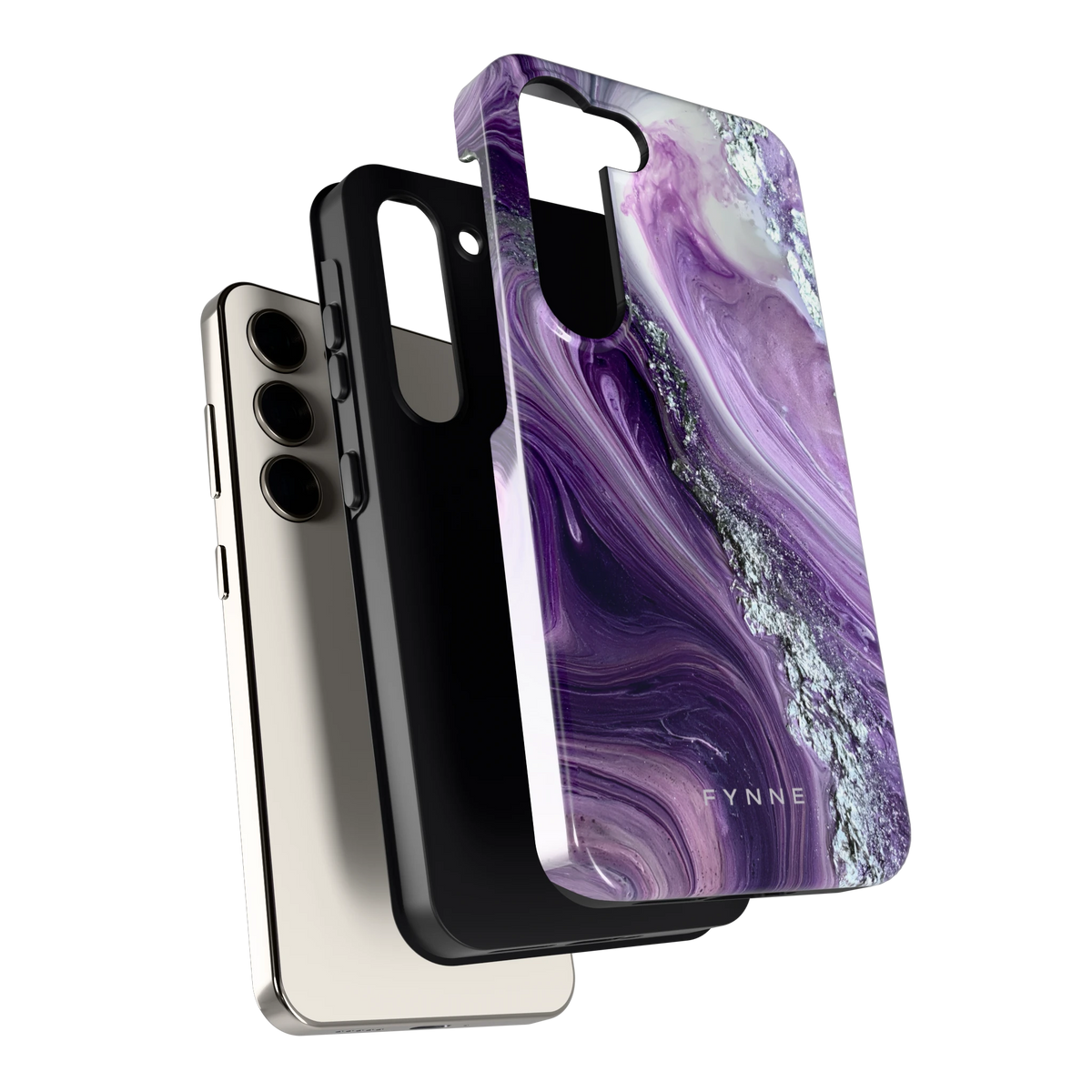Amethist Swirl hoesje voor Galaxy S23, los van de telefoon