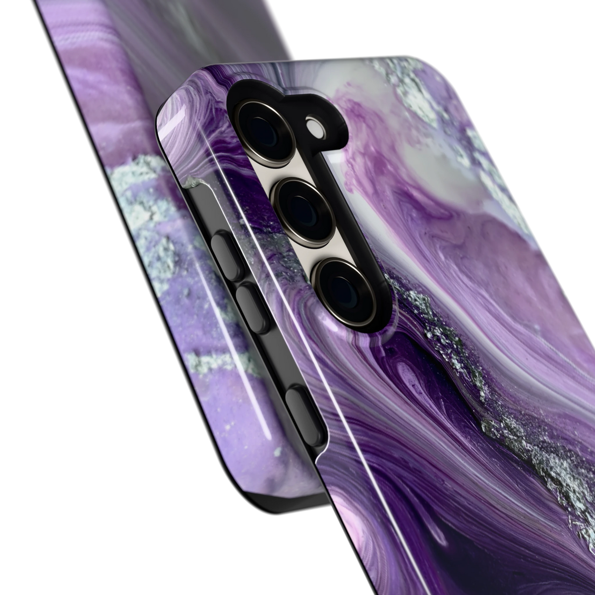 Amethist Swirl hoesje voor Galaxy S23, close-up