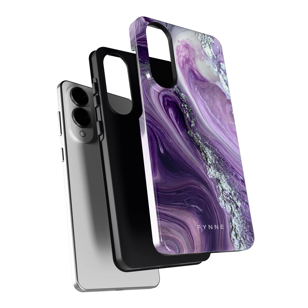 Amethist Swirl hoesje voor Galaxy S25 Edge, los van de telefoon