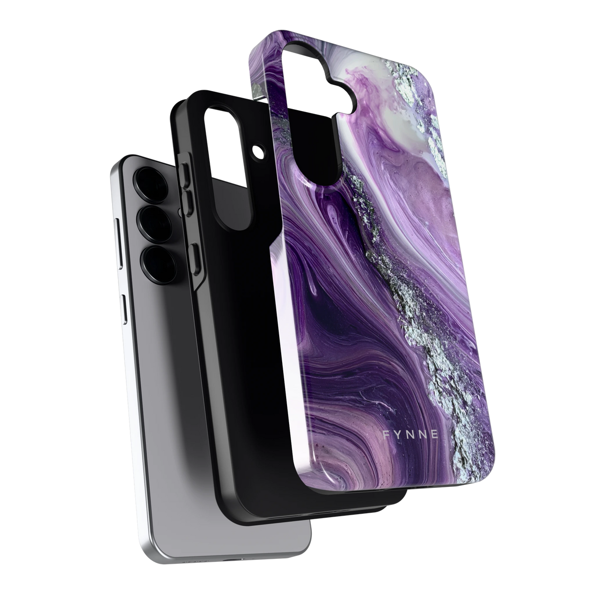 Amethist Swirl hoesje voor Galaxy S25, los van de telefoon