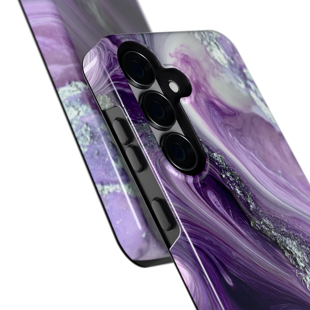 Amethist Swirl hoesje voor Galaxy S25, close-up