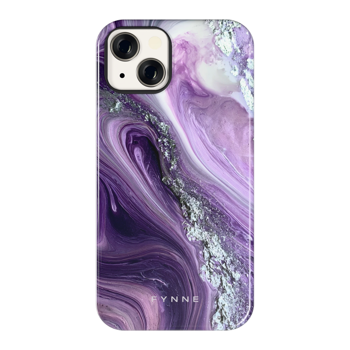 Amethist Swirl hoesje voor iPhone 13, achterkant