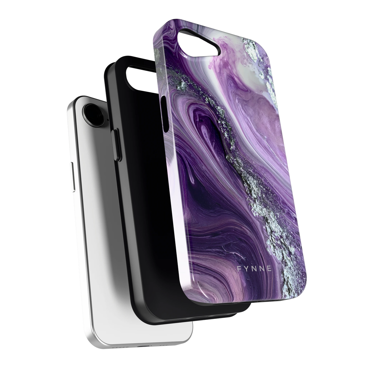 Amethist Swirl hoesje voor iPhone 16e, los van de telefoon