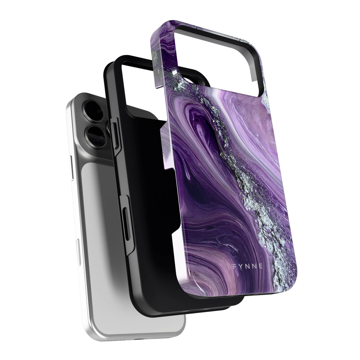 Amethist Swirl hoesje voor iPhone 18 Pro Max, los van de telefoon