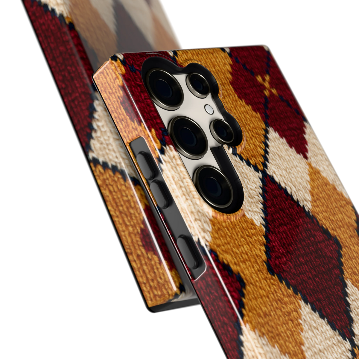 Argyle Breisel hoesje voor Galaxy S23 Ultra, close-up