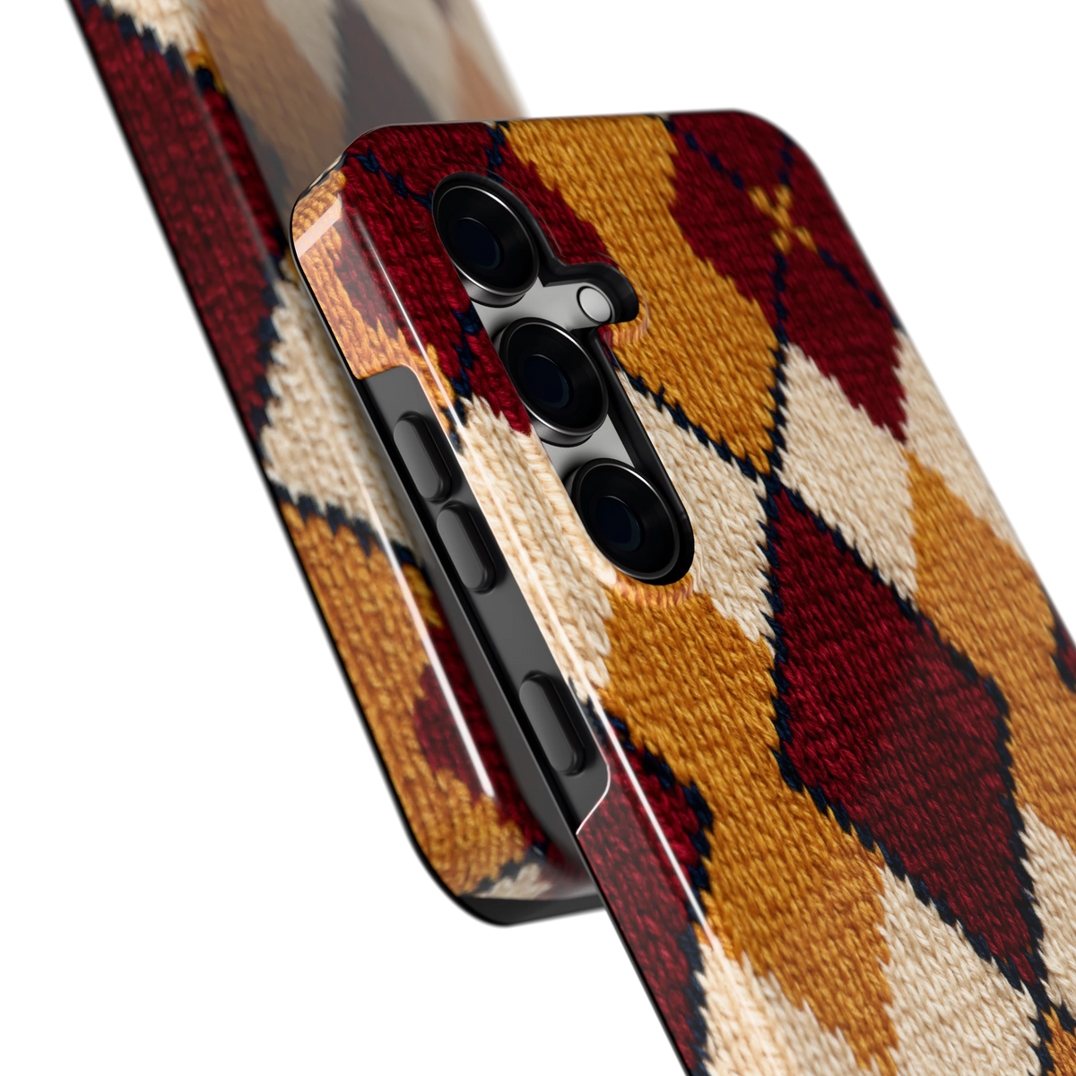 Argyle Breisel hoesje voor Galaxy S24 FE, close-up