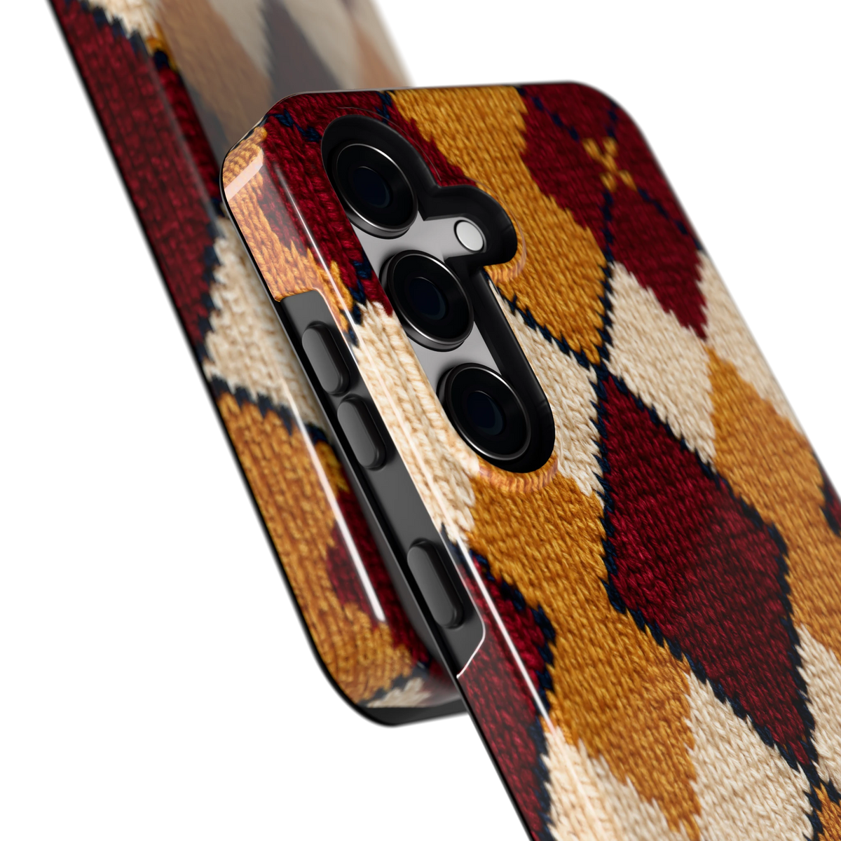 Argyle Breisel hoesje voor Galaxy S24, close-up