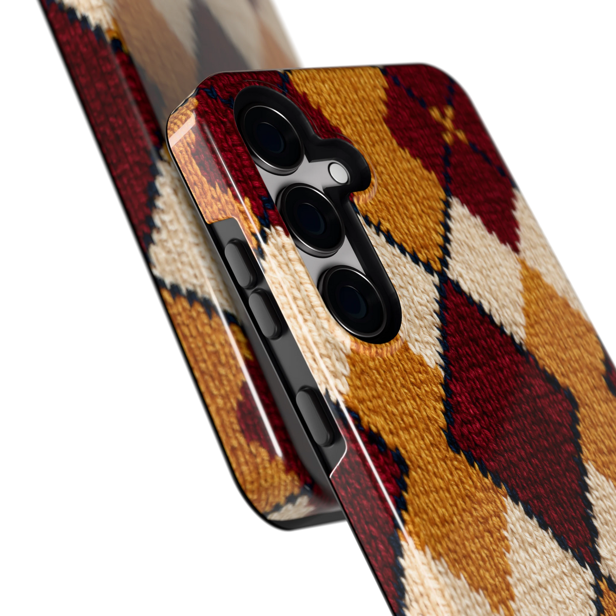 Argyle Breisel hoesje voor Galaxy S24+, close-up