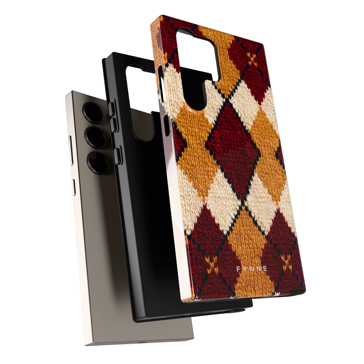 Argyle Breisel hoesje voor Galaxy S24 Ultra, los van de telefoon