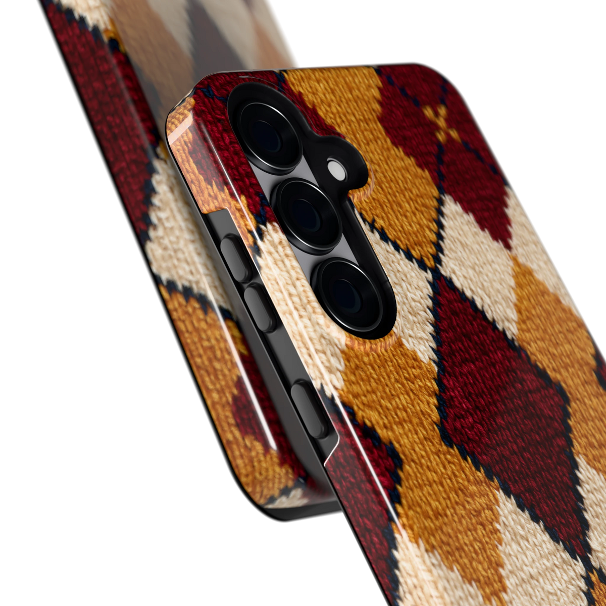 Argyle Breisel hoesje voor Galaxy S25+, close-up