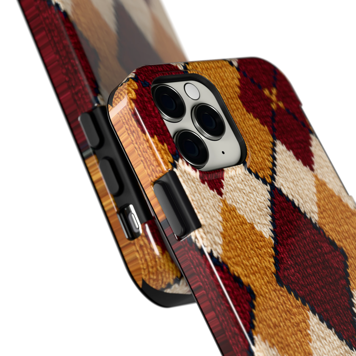 Argyle Breisel hoesje voor iPhone 11 Pro, close-up