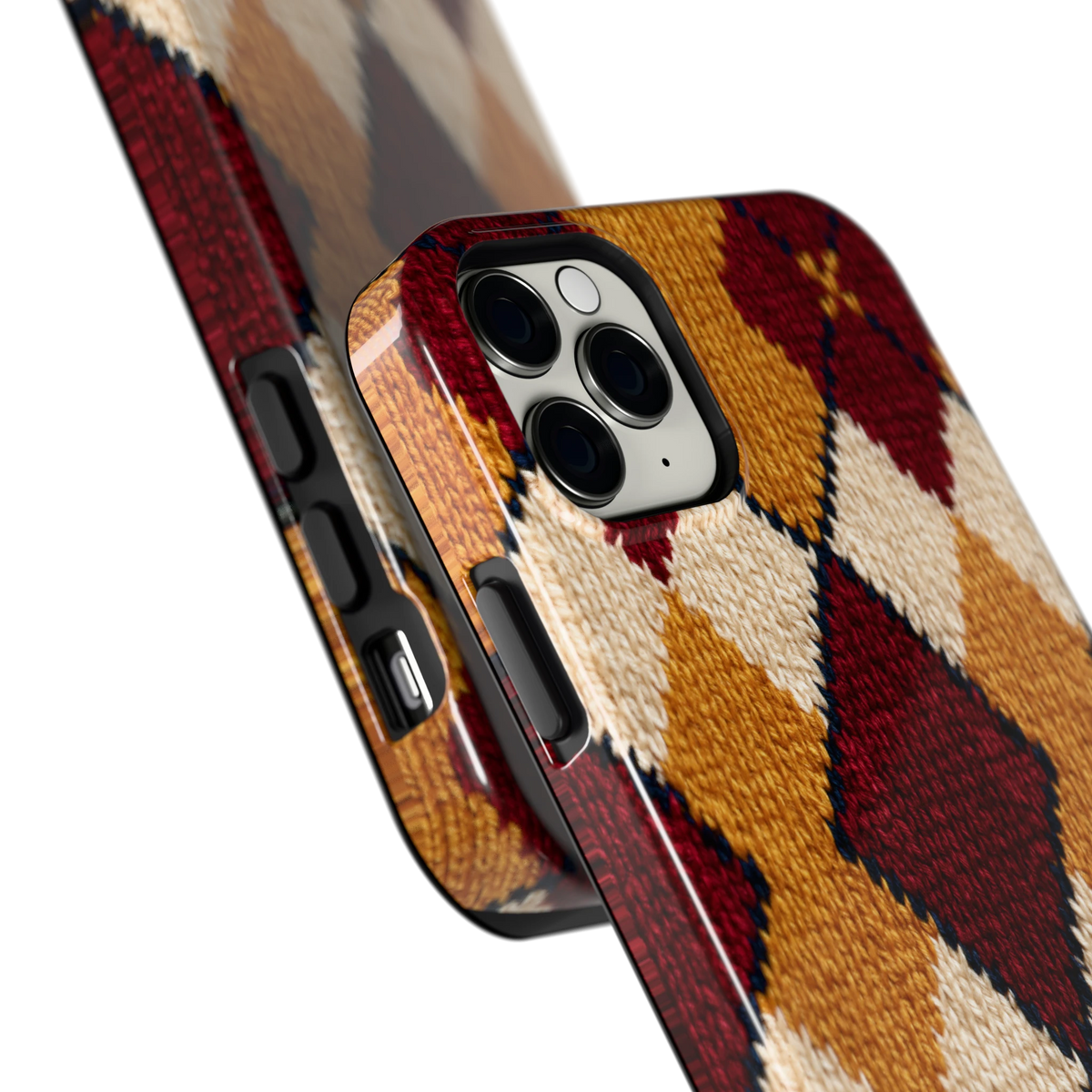 Argyle Breisel hoesje voor iPhone 11 Pro Max, close-up