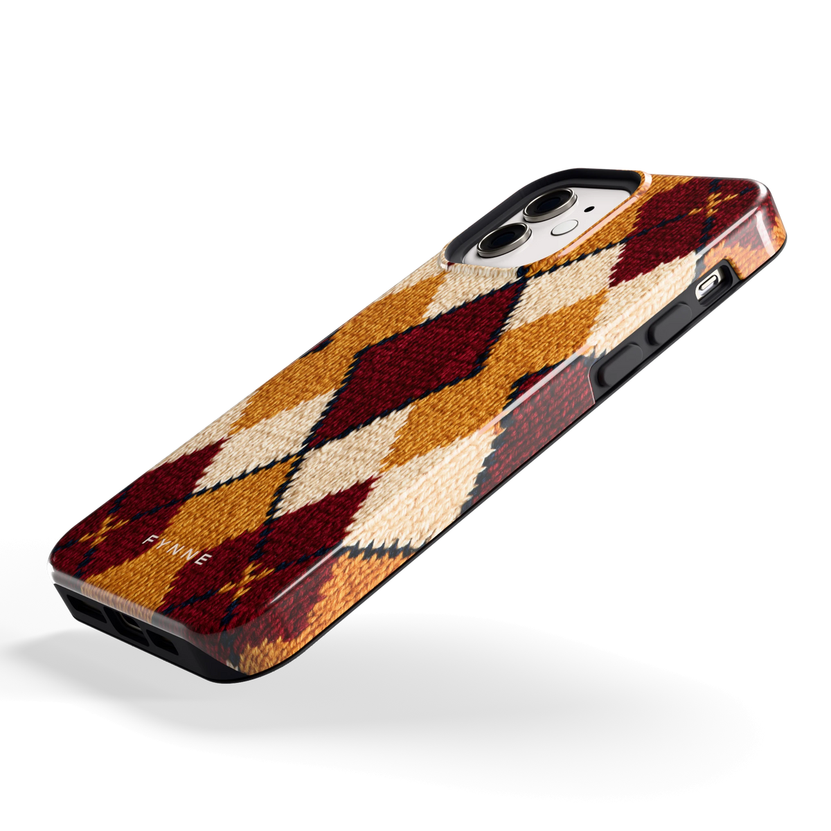 Argyle Breisel hoesje voor iPhone 12, schuin