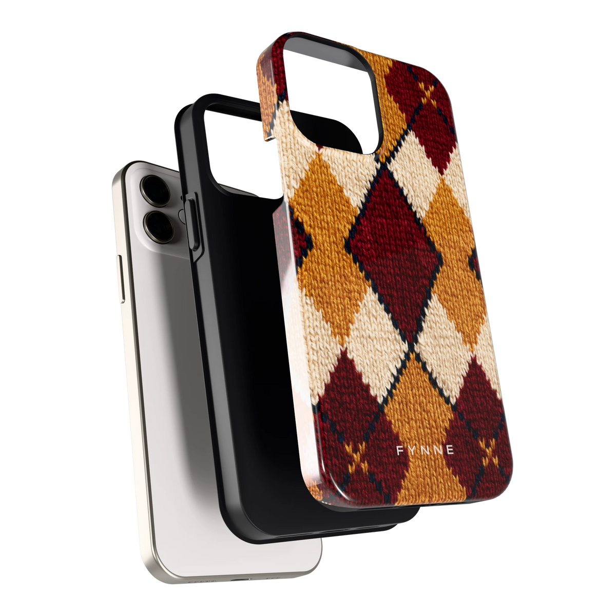 Argyle Breisel hoesje voor iPhone 12, los van de telefoon