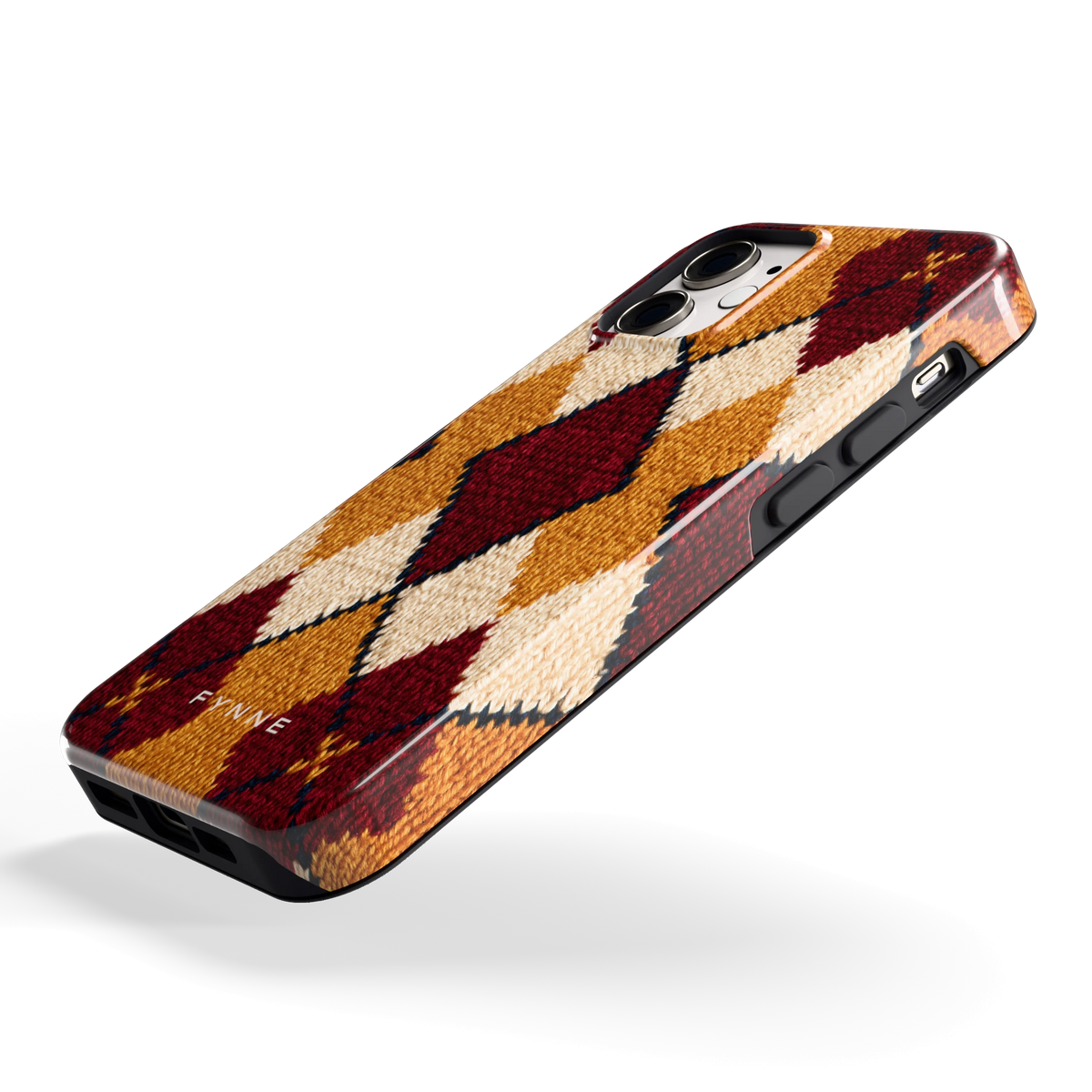 Argyle Breisel hoesje voor iPhone 12 mini, schuin