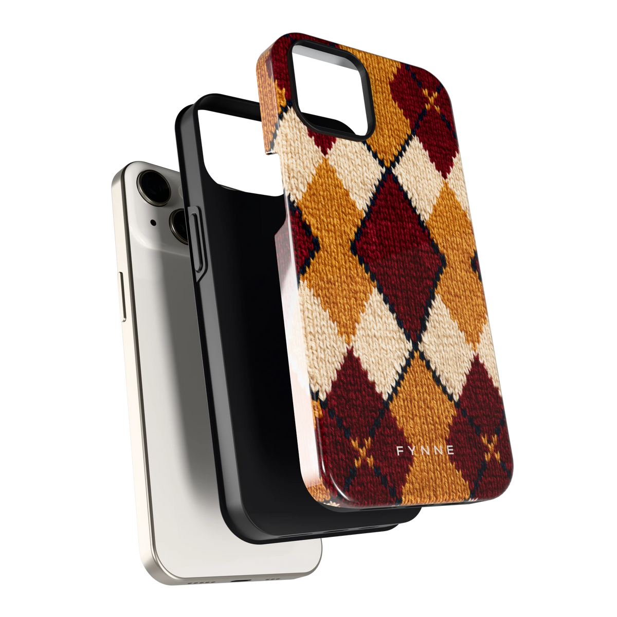 Argyle Breisel hoesje voor iPhone 13, los van de telefoon