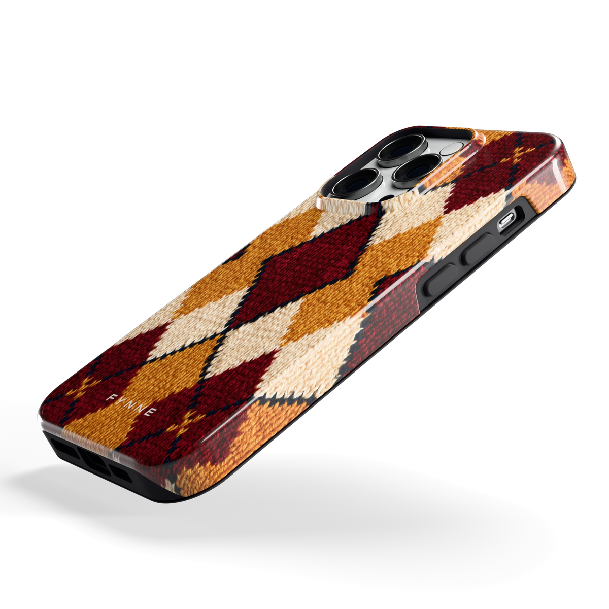 Argyle Breisel hoesje voor iPhone 14 Pro, schuin