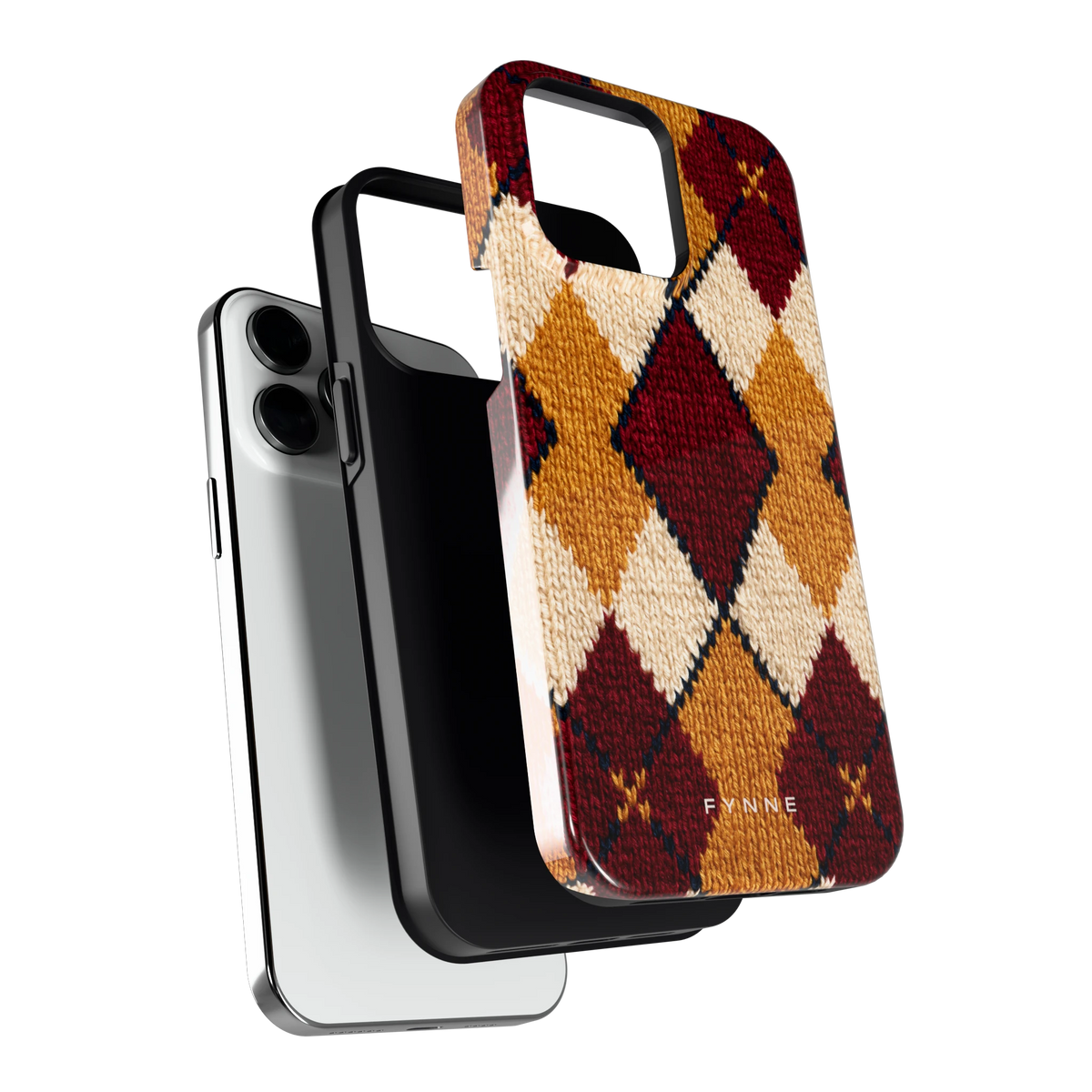 Argyle Breisel hoesje voor iPhone 14 Pro Max, los van de telefoon