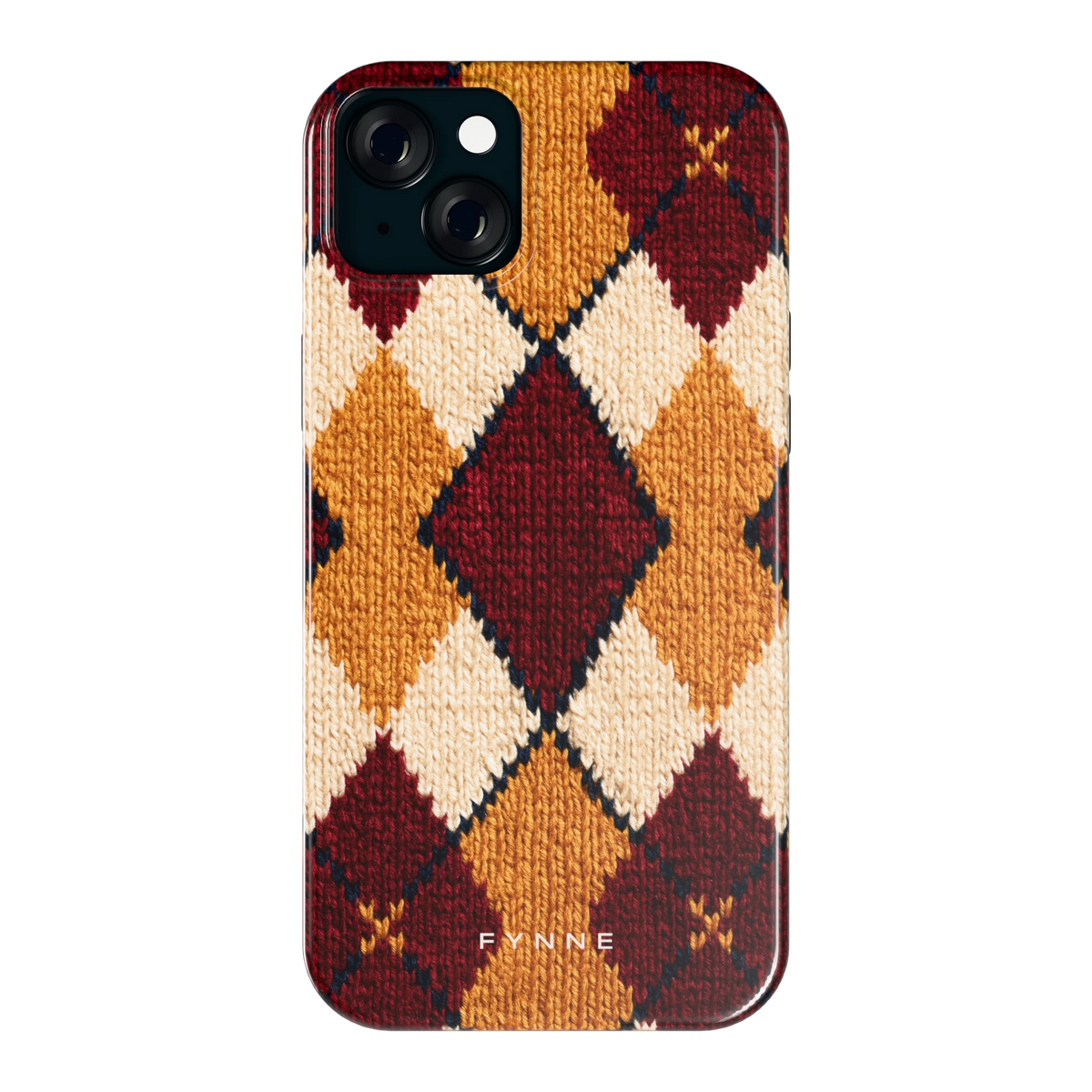 Argyle Breisel hoesje voor iPhone 15 Plus, achterkant
