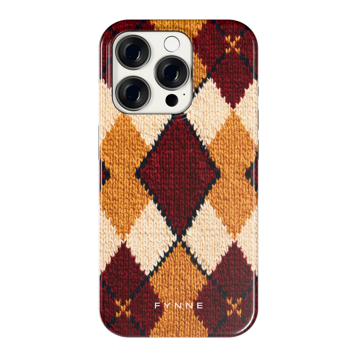 Argyle Breisel hoesje voor iPhone 15 Pro, achterkant
