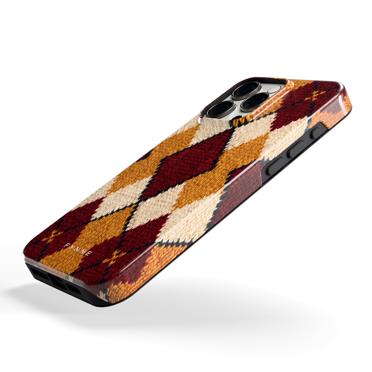 Argyle Breisel hoesje voor iPhone 15 Pro Max, schuin
