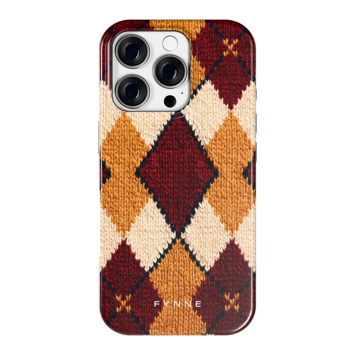 Argyle Breisel hoesje voor iPhone 16 Pro, achterkant