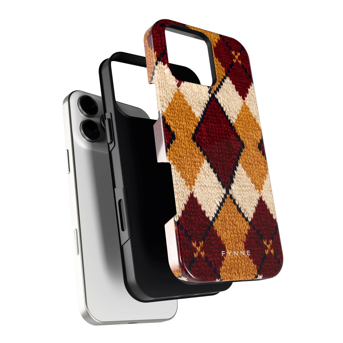 Argyle Breisel hoesje voor iPhone 16 Pro Max, los van de telefoon