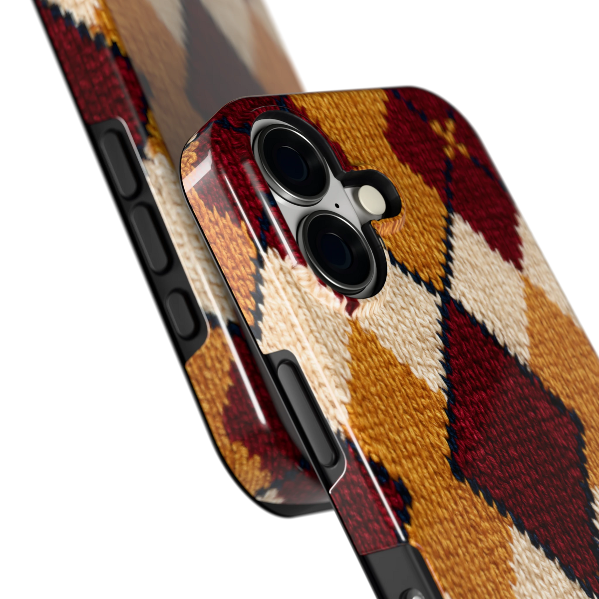Argyle Breisel hoesje voor iPhone 17, close-up
