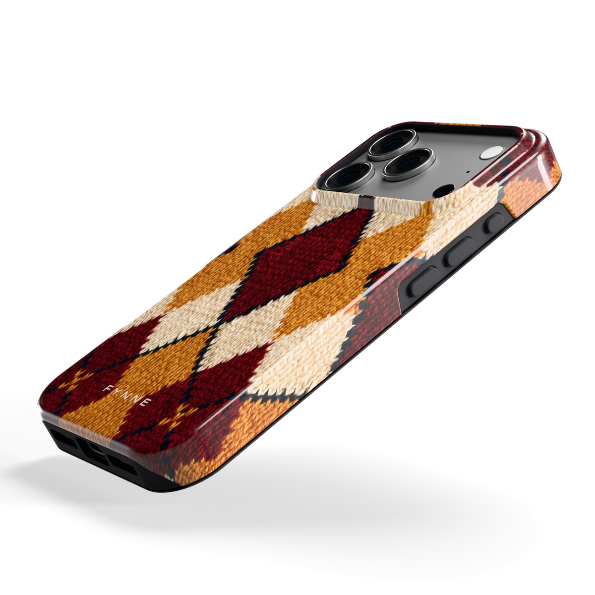 Argyle Breisel hoesje voor iPhone 17 Pro, schuin