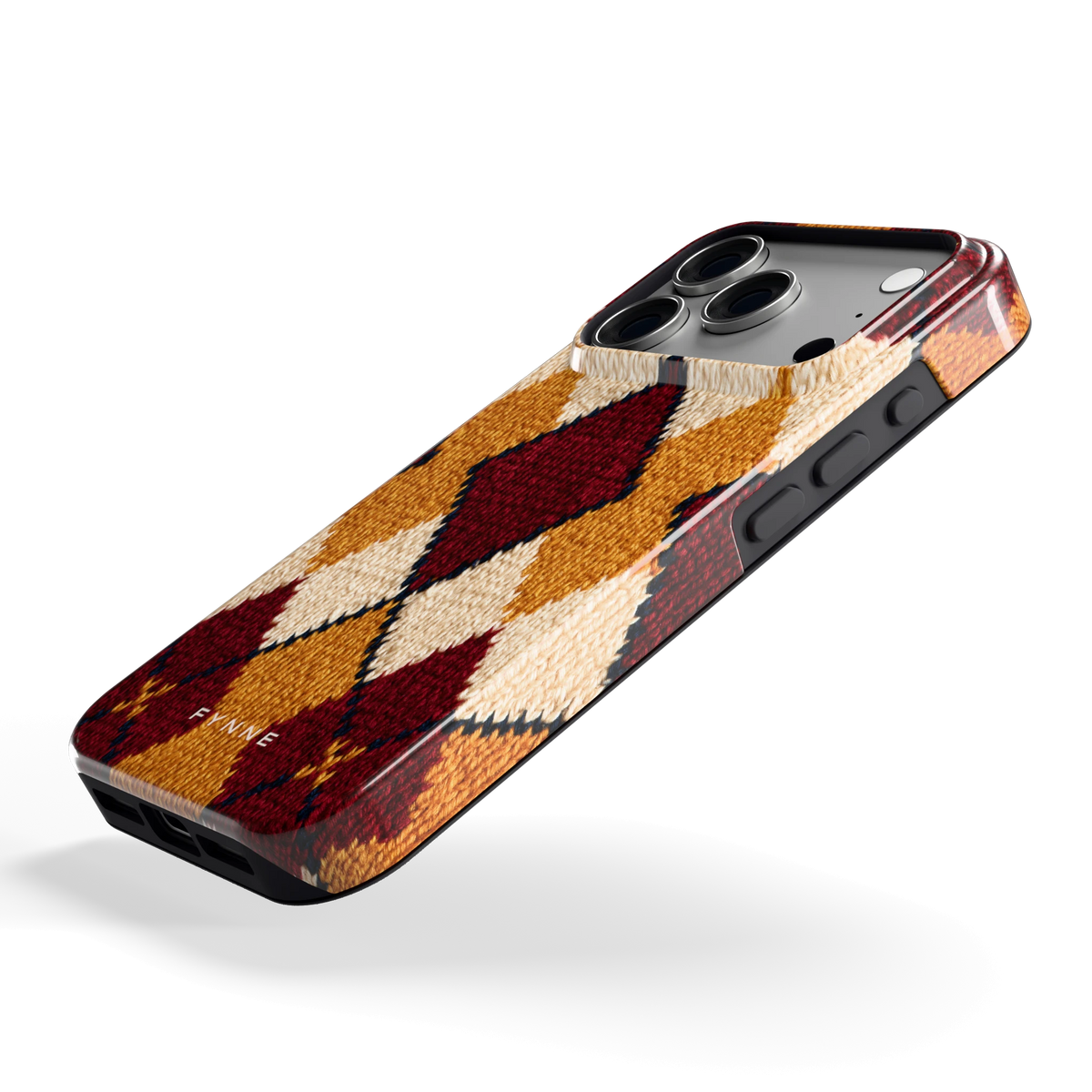 Argyle Breisel hoesje voor iPhone 18 Pro, schuin