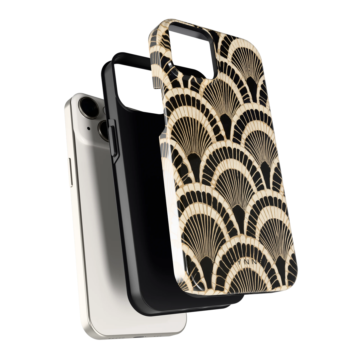 Art-decowaaiers hoesje voor iPhone 14, los van de telefoon