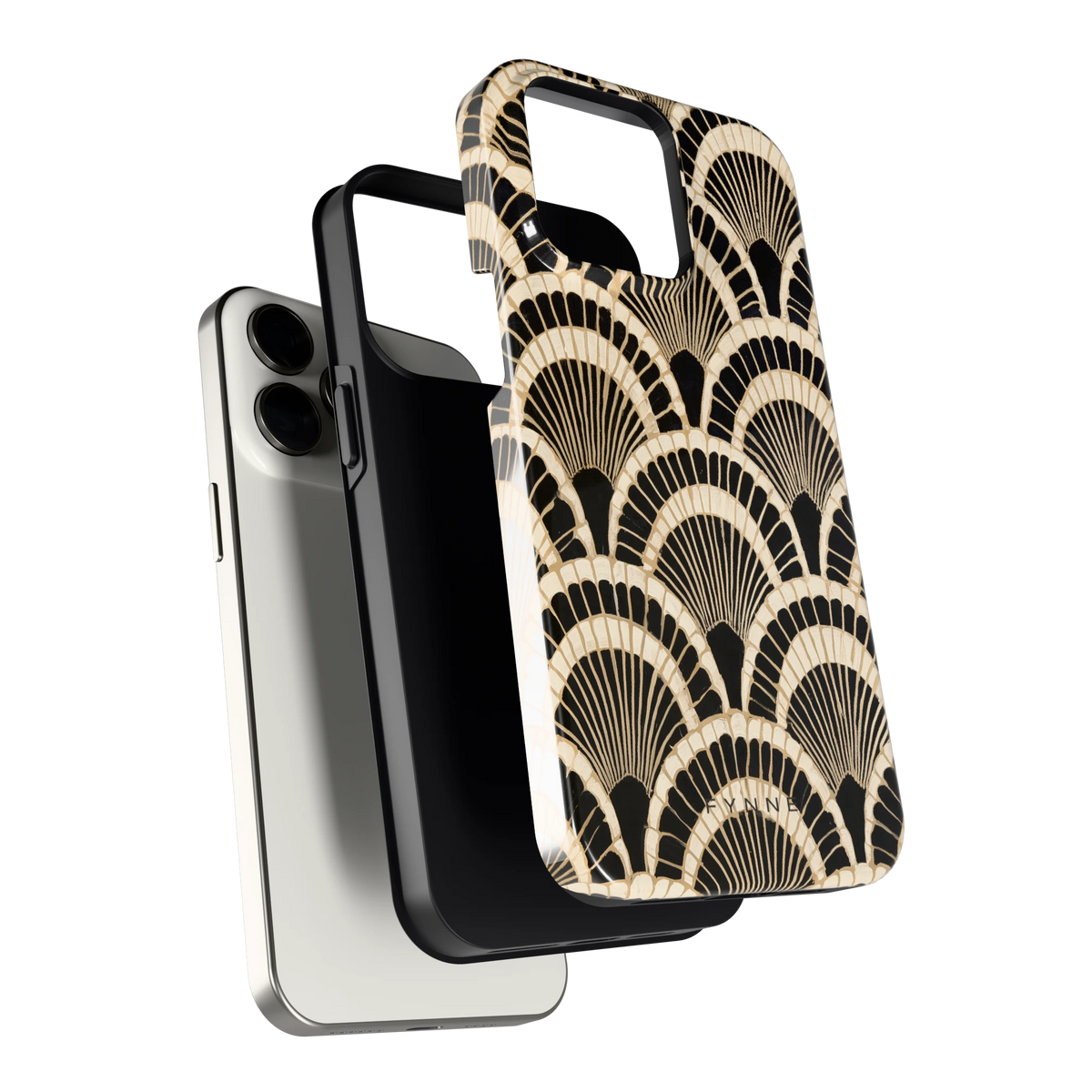 Art-decowaaiers hoesje voor iPhone 15 Pro Max, los van de telefoon