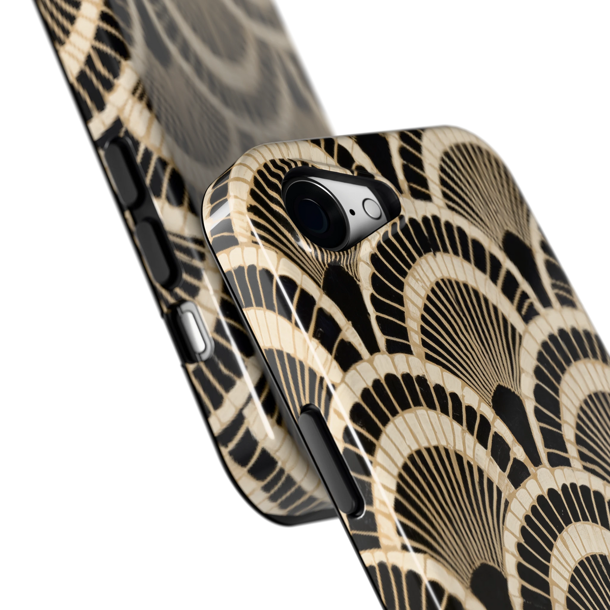 Art-decowaaiers hoesje voor iPhone 16e, close-up