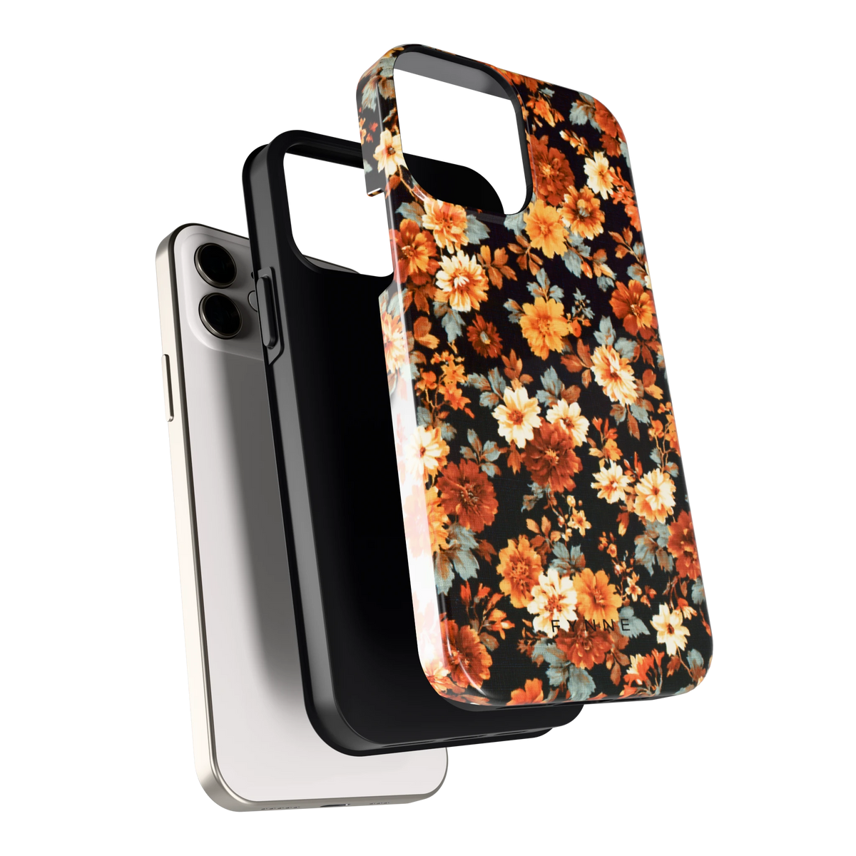 Herfstbloei hoesje voor iPhone 12, los van de telefoon