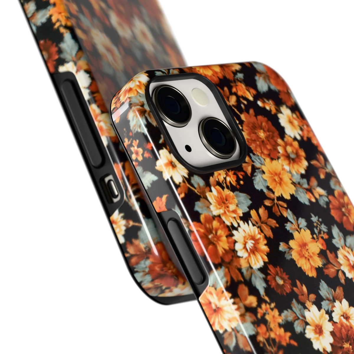 Herfstbloei hoesje voor iPhone 13, close-up