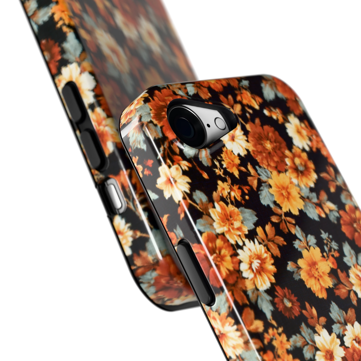 Herfstbloei hoesje voor iPhone 16e, close-up