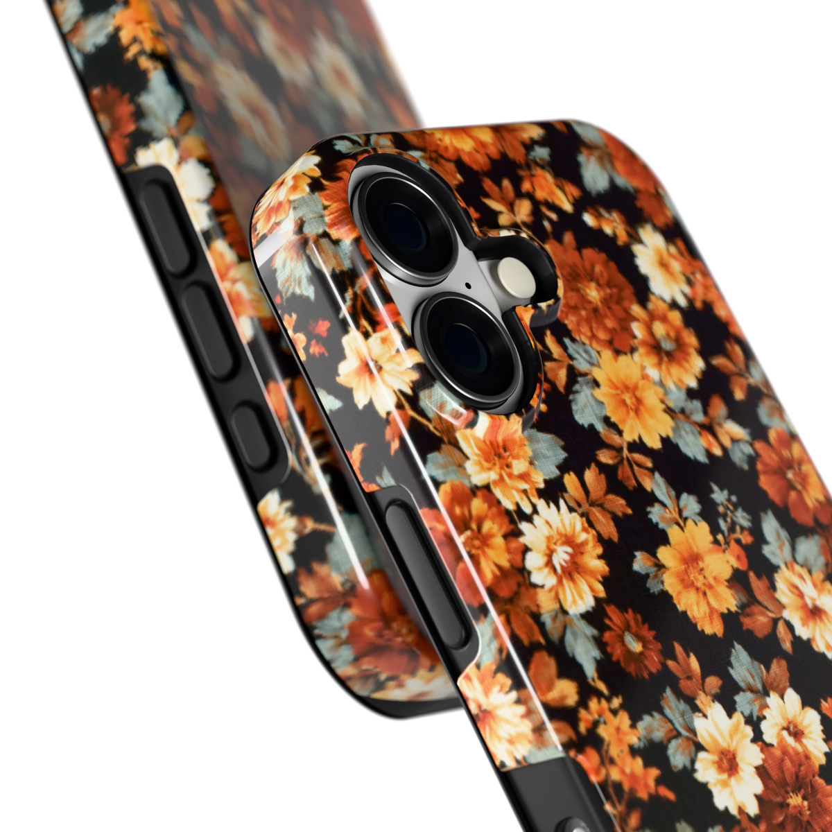 Herfstbloei hoesje voor iPhone 17, close-up