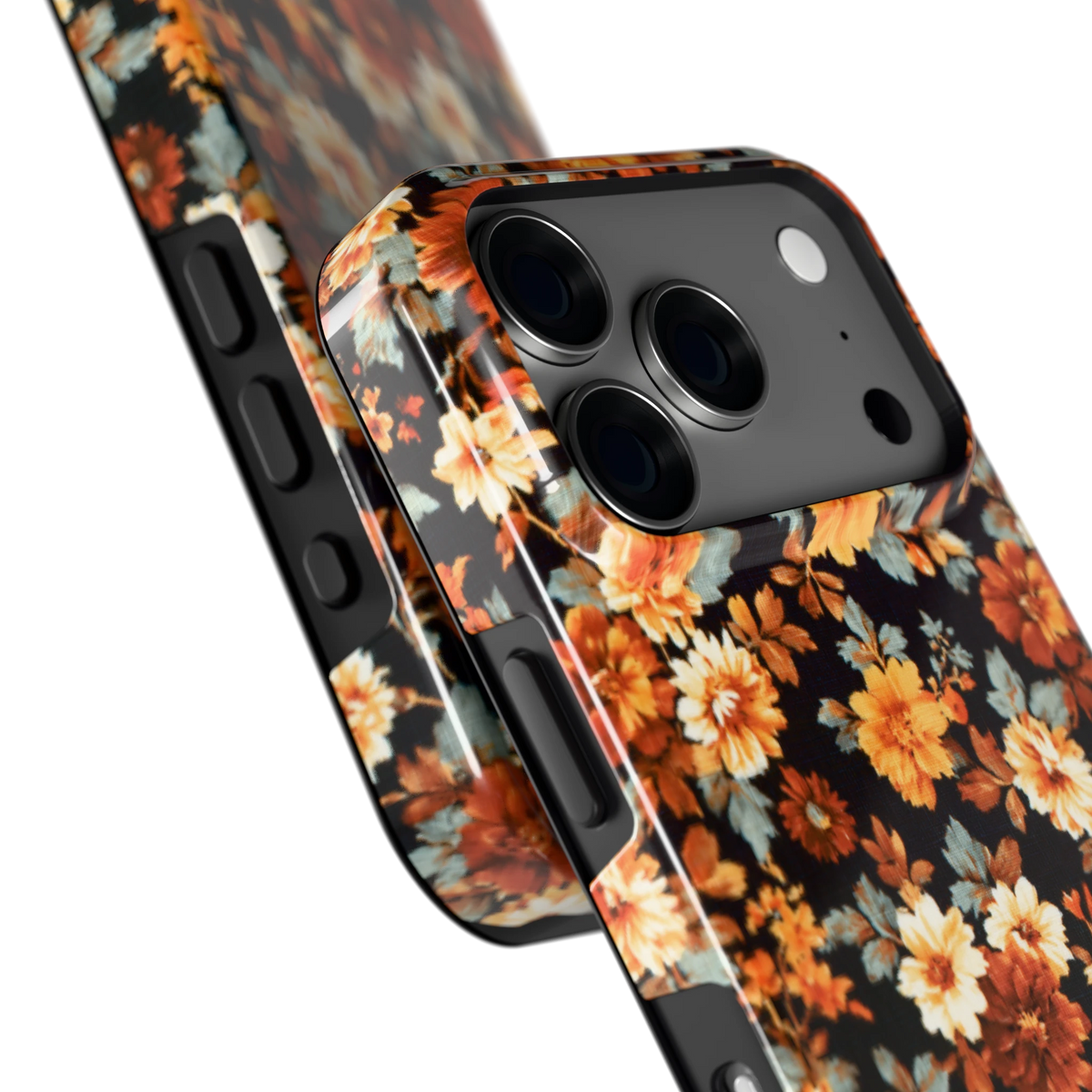 Herfstbloei hoesje voor iPhone 18 Pro, close-up