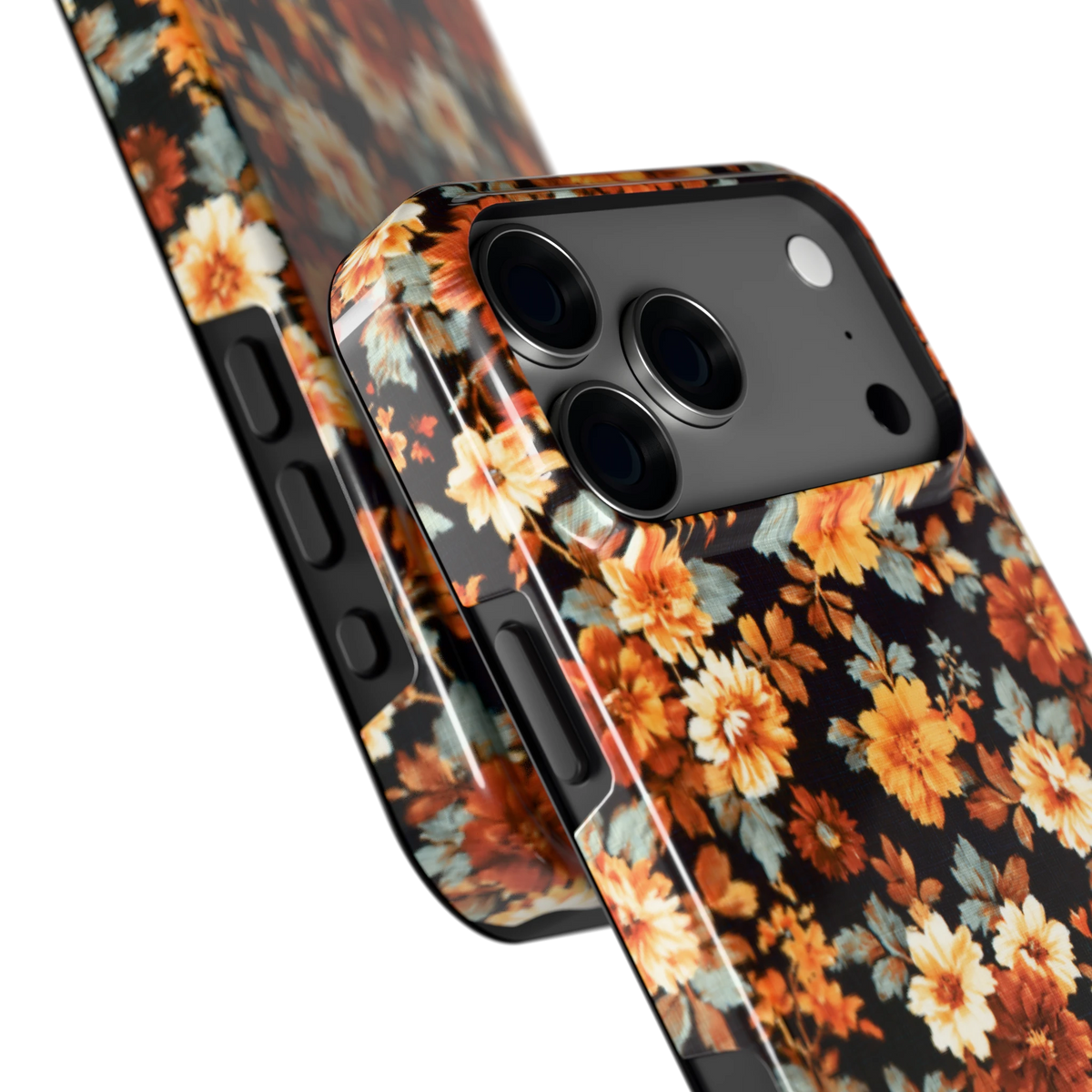 Herfstbloei hoesje voor iPhone 18 Pro Max, close-up