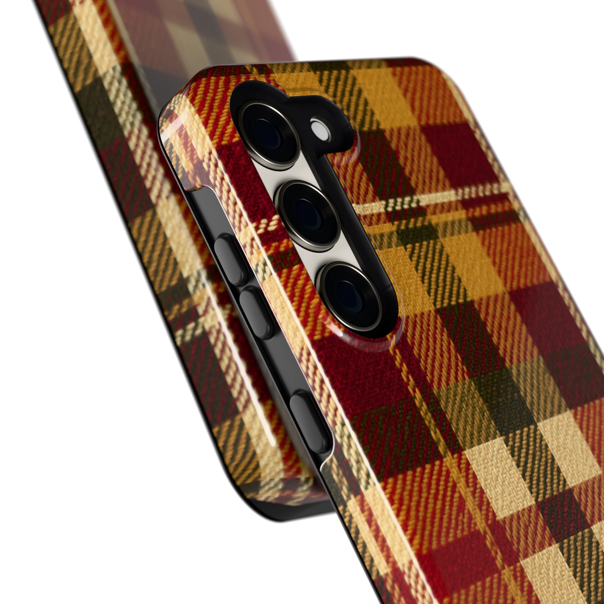 Herfst Tartan hoesje voor Galaxy S23, close-up