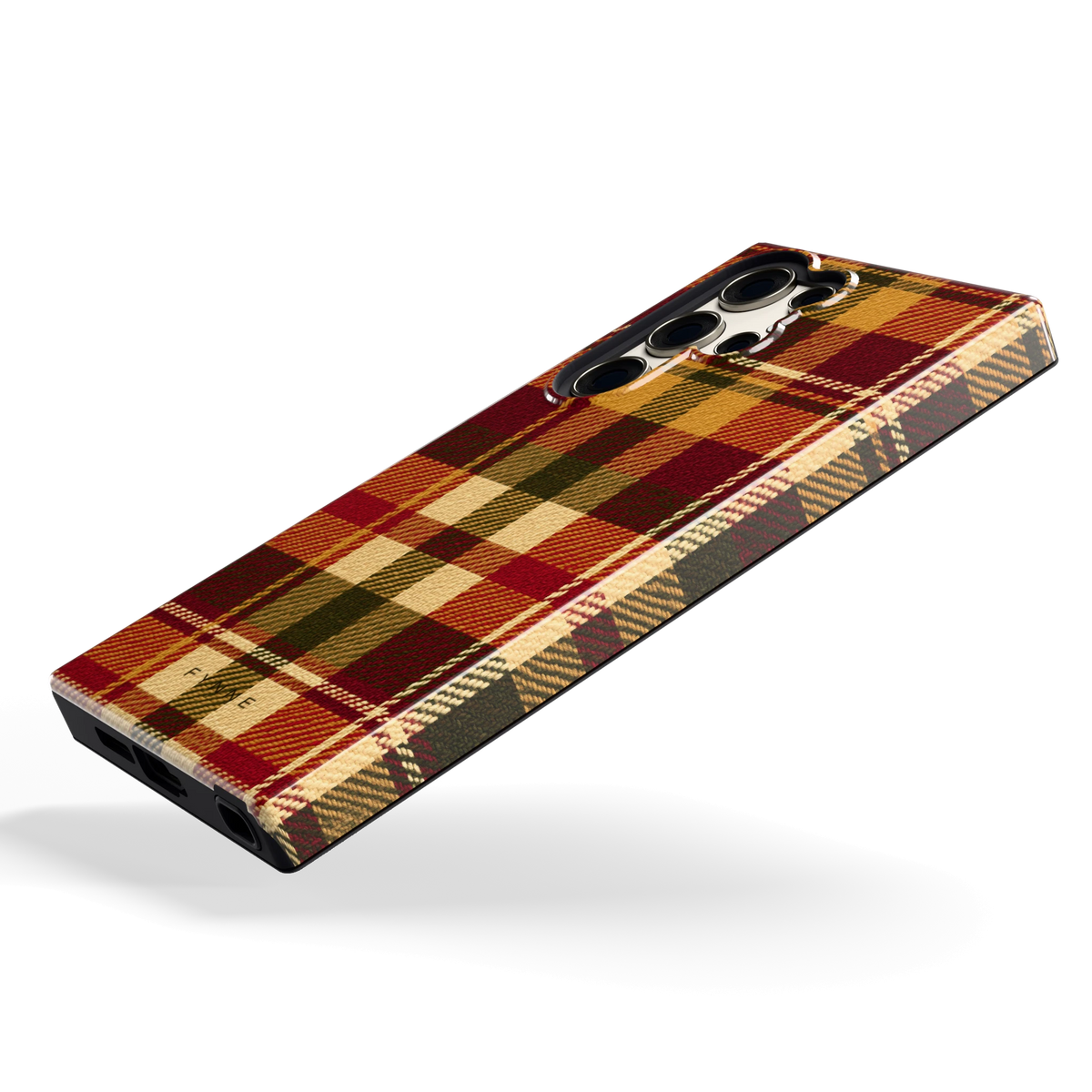 Herfst Tartan hoesje voor Galaxy S23 Ultra, schuin
