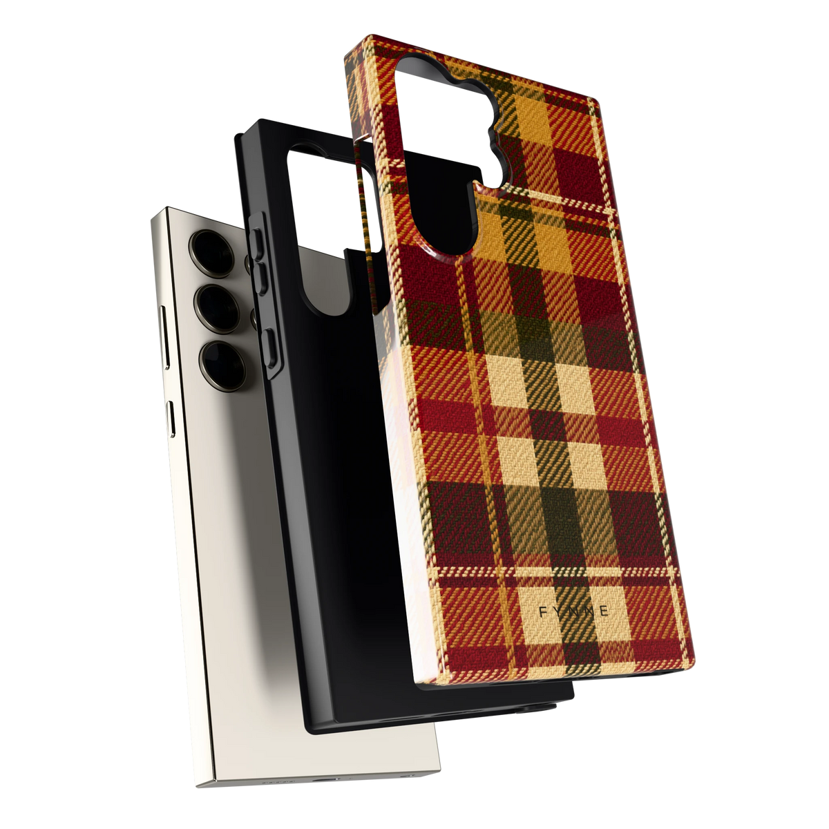 Herfst Tartan hoesje voor Galaxy S23 Ultra, los van de telefoon