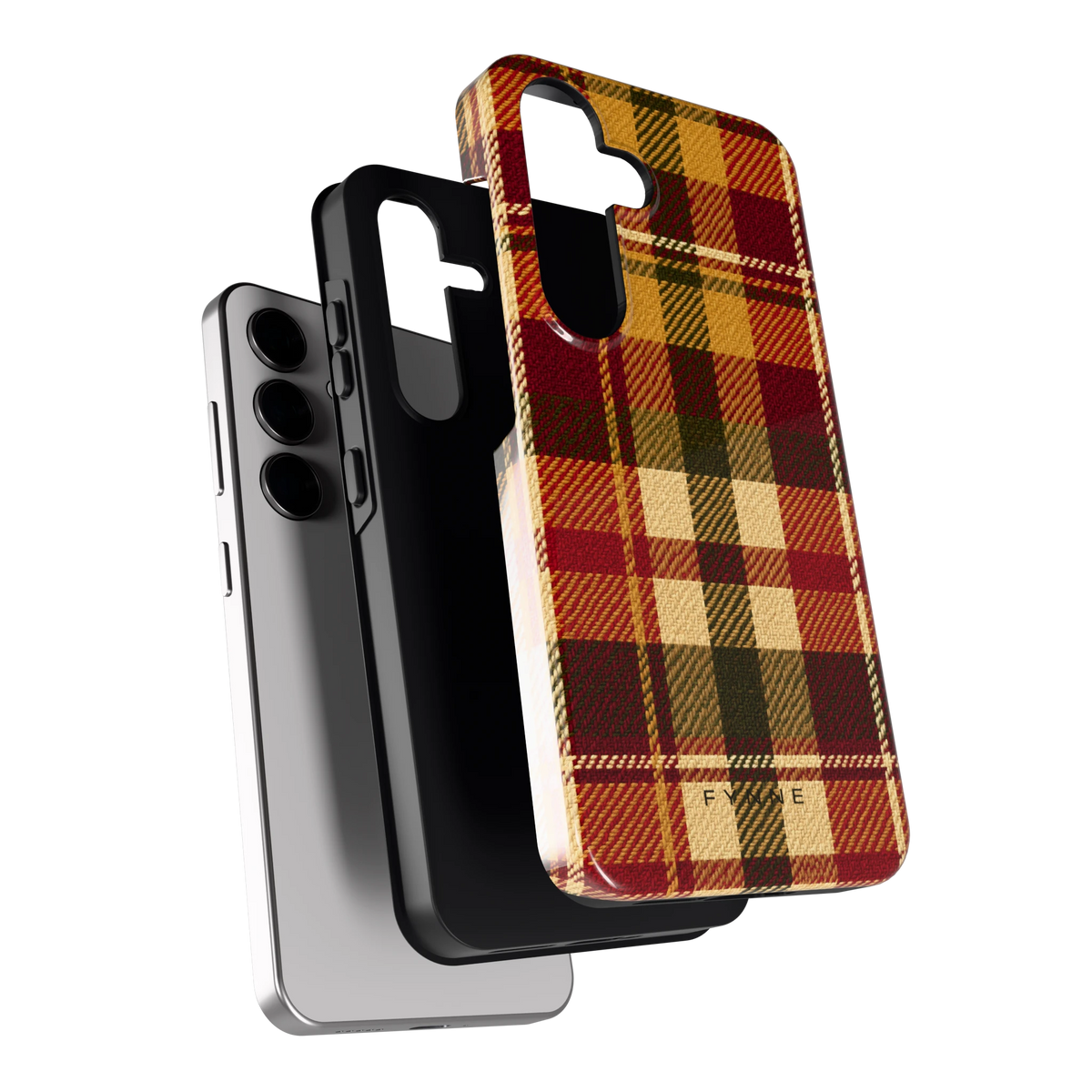 Herfst Tartan hoesje voor Galaxy S24, los van de telefoon