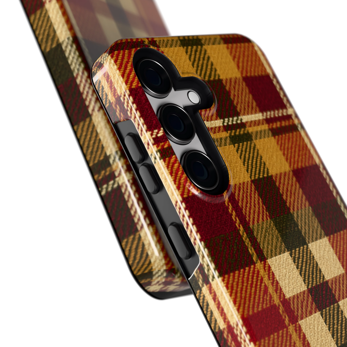 Herfst Tartan hoesje voor Galaxy S24, close-up