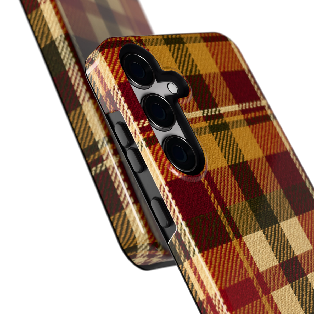 Herfst Tartan hoesje voor Galaxy S24+, close-up