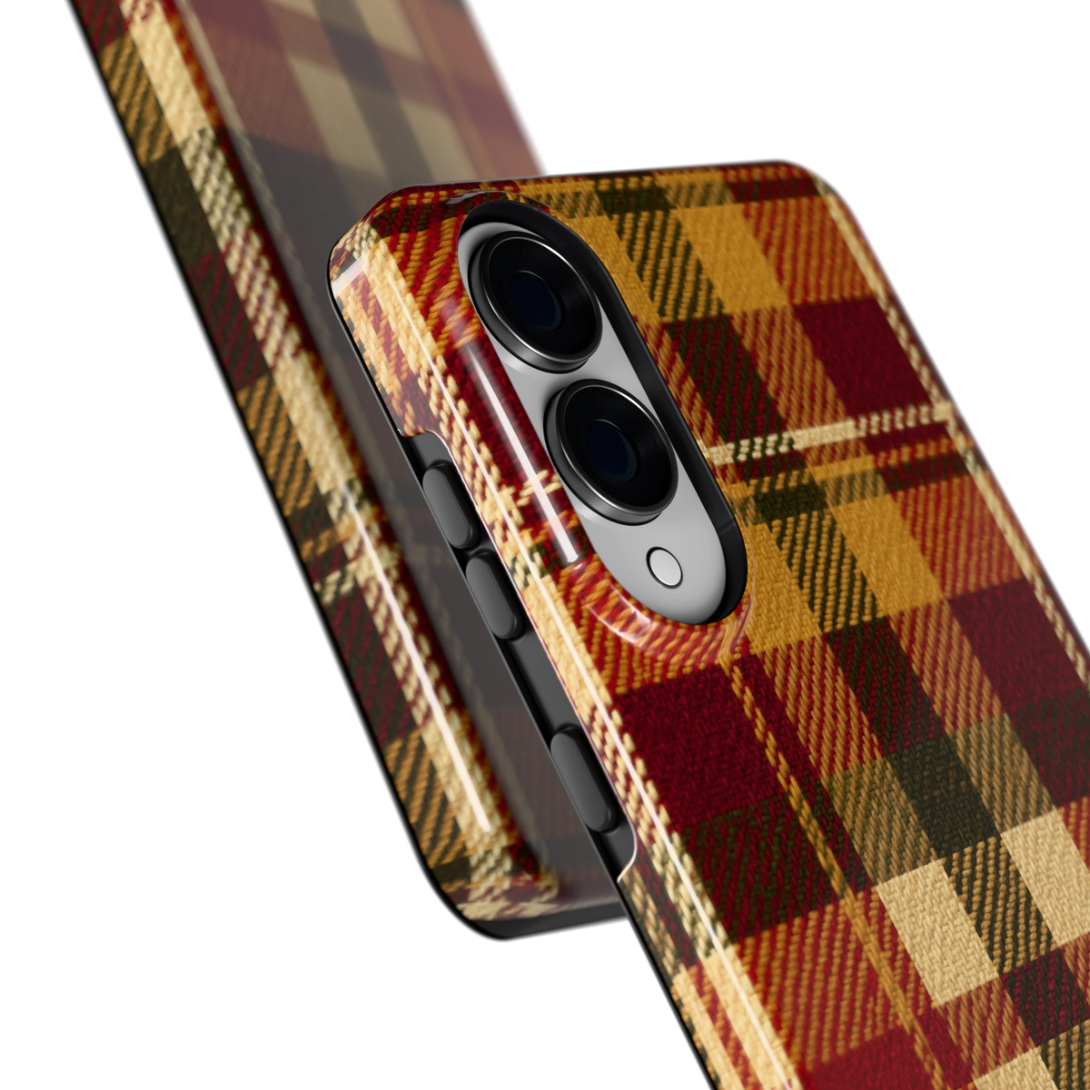 Herfst Tartan hoesje voor Galaxy S25 Edge, close-up
