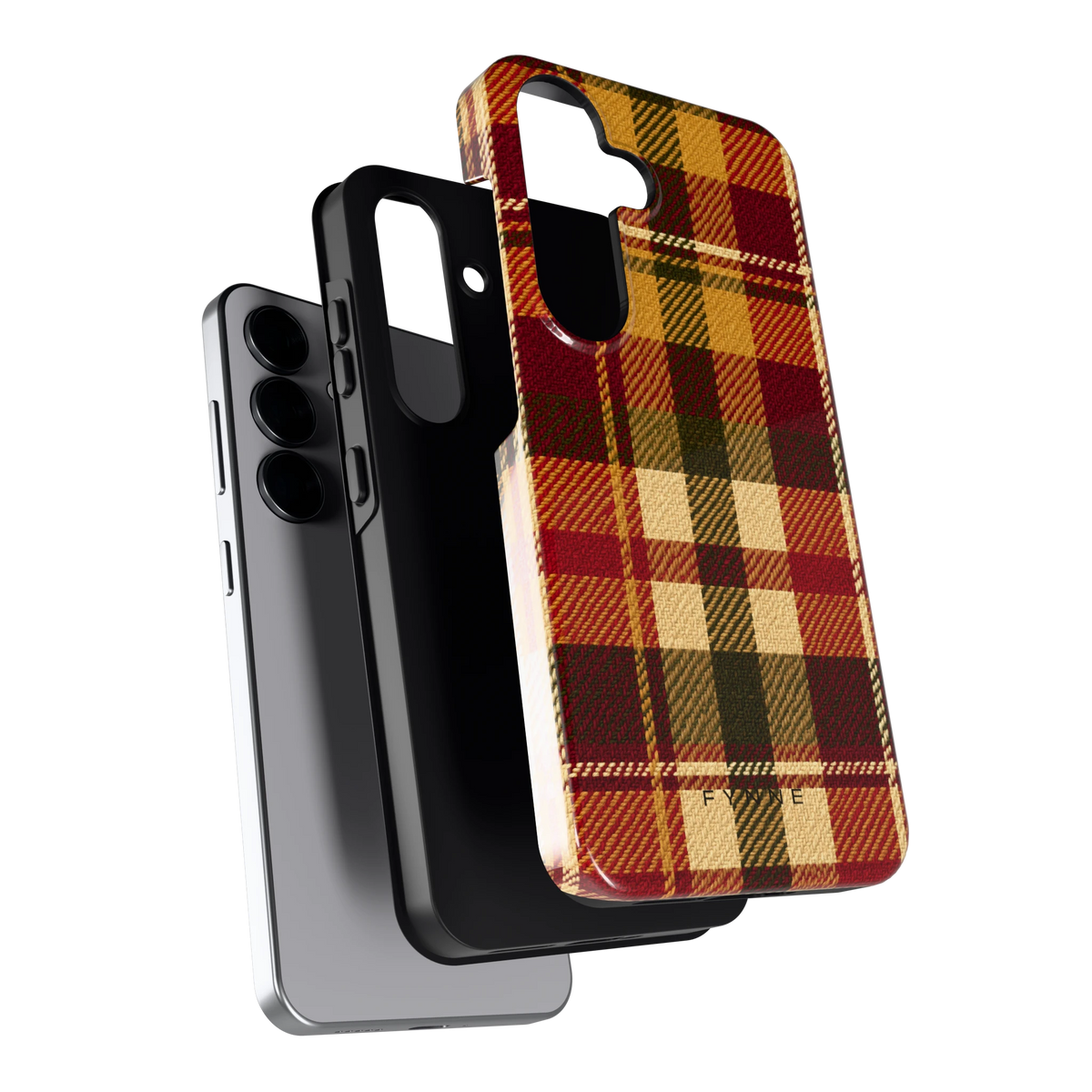 Herfst Tartan hoesje voor Galaxy S25, los van de telefoon