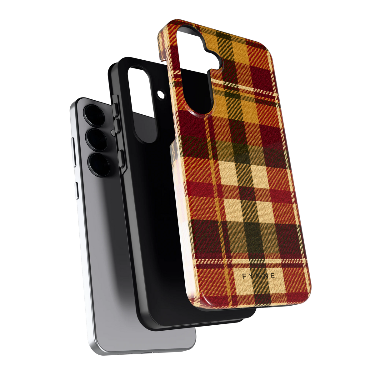 Herfst Tartan hoesje voor Galaxy S25+, los van de telefoon