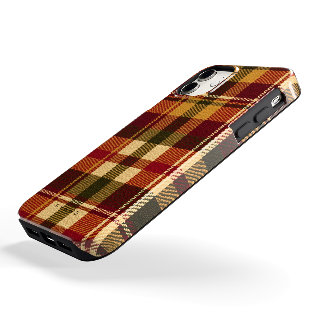 Herfst Tartan hoesje voor iPhone 11, schuin