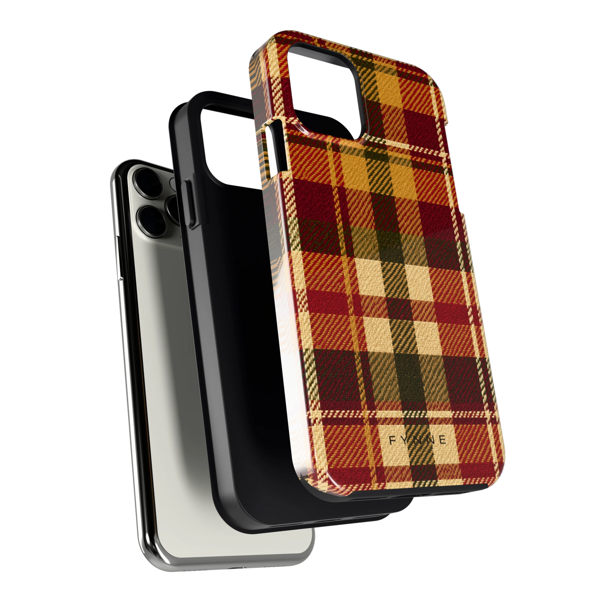 Herfst Tartan hoesje voor iPhone 11 Pro, los van de telefoon
